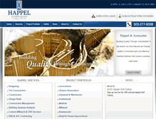 Tablet Screenshot of happelbuilders.com